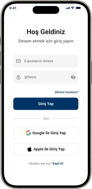 Kullanıcı Dostu Giriş Ekranı - Etkileşimli demo ekran görüntüsü